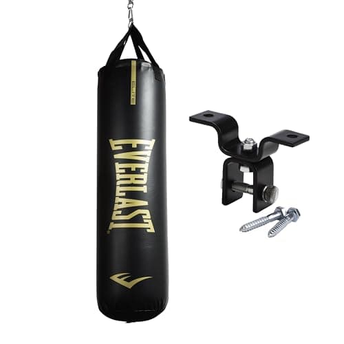 Everlast Elite 2 80 lb Heavy Bag and Wood Beam Hanger — Amazon product photo